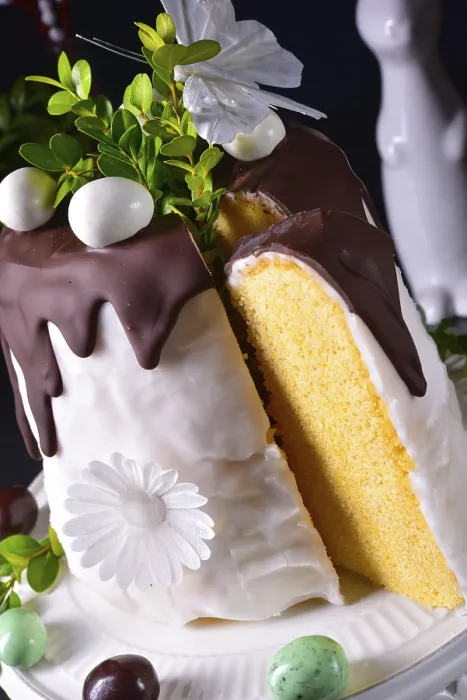 Framed Print : Easter Cake Print with Sugar and Chocolate Icing