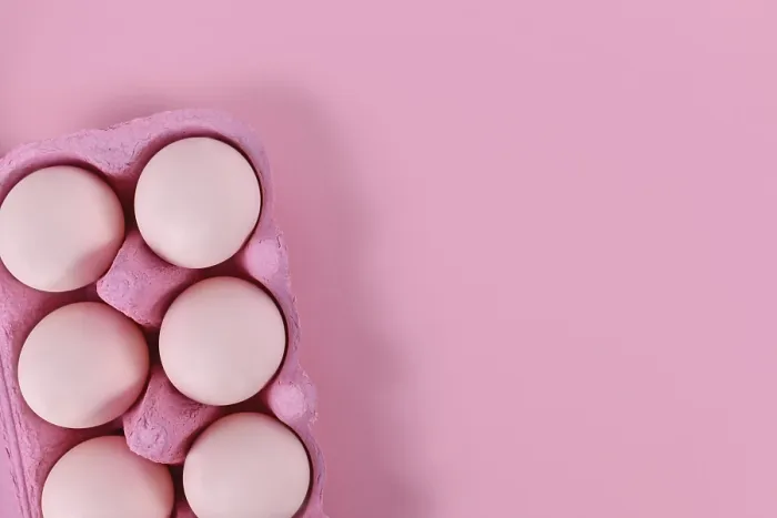 Framed Print : Easter Eggs in Box Print on Pink Background Framed Print : Easter Eggs in Box Print on Pink Background