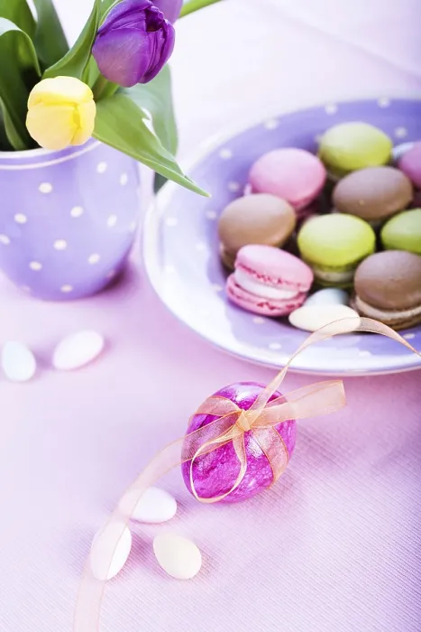 Framed Print : The Easter Installation with Macarons Print Framed Print : The Easter Installation with Macarons Print