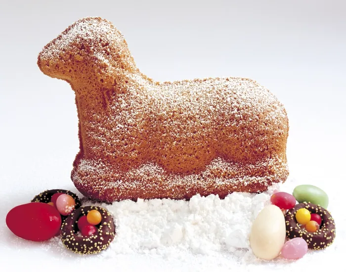 Framed Print : Easter Lamb Print: Sponge Cake and Icing Sugar Framed Print : Easter Lamb Print: Sponge Cake and Icing Sugar