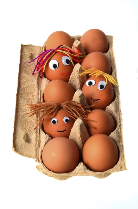 Framed Print : Eggs with Faces Print Framed Print : Eggs with Faces Print