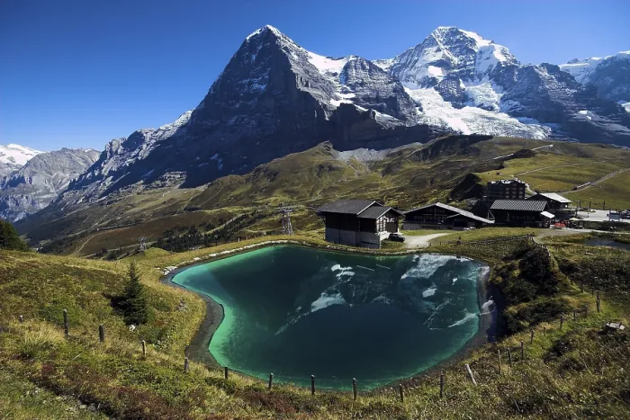 Framed Print : Eiger Mountain Print, Kleine Scheidegg, Switzerland Framed Print : Eiger Mountain Print, Kleine Scheidegg, Switzerland