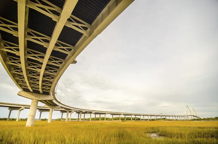 Framed Print : Elevated Highway Road and Pillars Print
