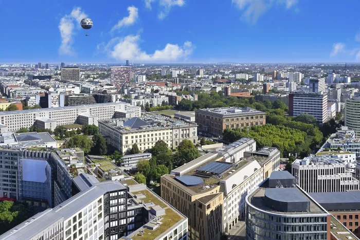 Framed Print : Elevated View Print from Potsdam Square, Berlin Framed Print : Elevated View Print from Potsdam Square, Berlin