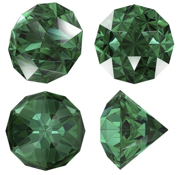 Framed Print : Emerald Gem Print with Refractive Views Framed Print : Emerald Gem Print with Refractive Views
