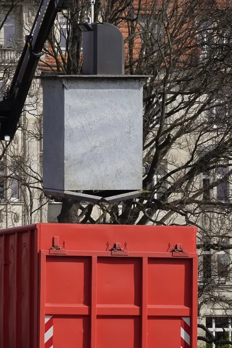 Framed Print : Germany Emptying a Container Print Framed Print : Germany Emptying a Container Print