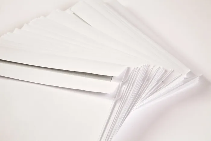 Framed Print : White Envelopes Print, Reverse Side Framed Print : White Envelopes Print, Reverse Side
