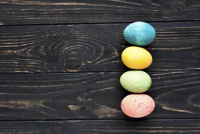 Framed Print : Easter Eggs on Dark Background Print Framed Print : Easter Eggs on Dark Background Print