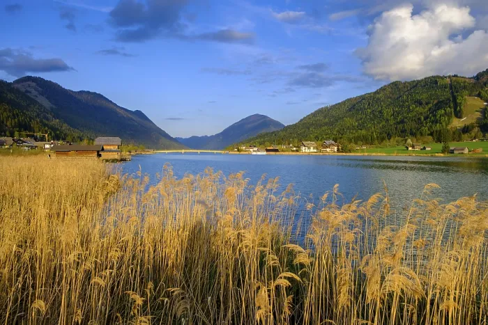 Framed Print : Evening atmosphere at the Weiensee Print, Carinthia, Austria Framed Print : Evening atmosphere at the Weiensee Print, Carinthia, Austria