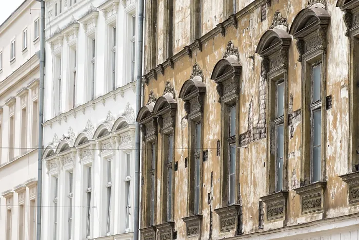Framed Print : Facade in Krakow Print, Poland Framed Print : Facade in Krakow Print, Poland