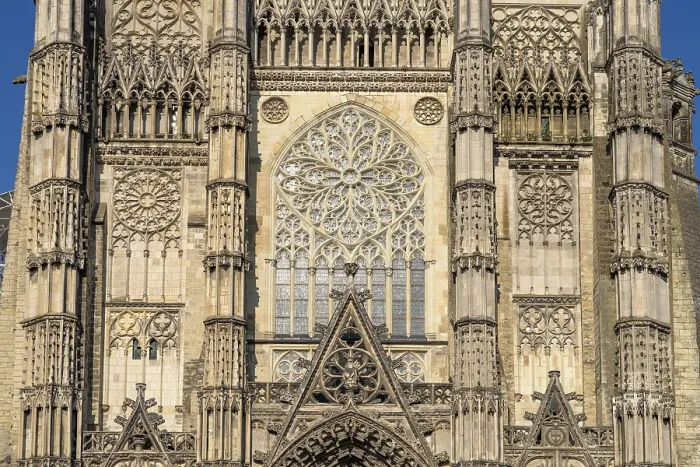 Framed Print : Saint-Gatien Cathedral Facade Print, Loire Valley, France Framed Print : Saint-Gatien Cathedral Facade Print, Loire Valley, France