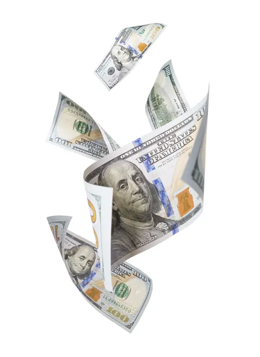 Framed Print : Falling One Hundred Dollar Bills Print Framed Print : Falling One Hundred Dollar Bills Print