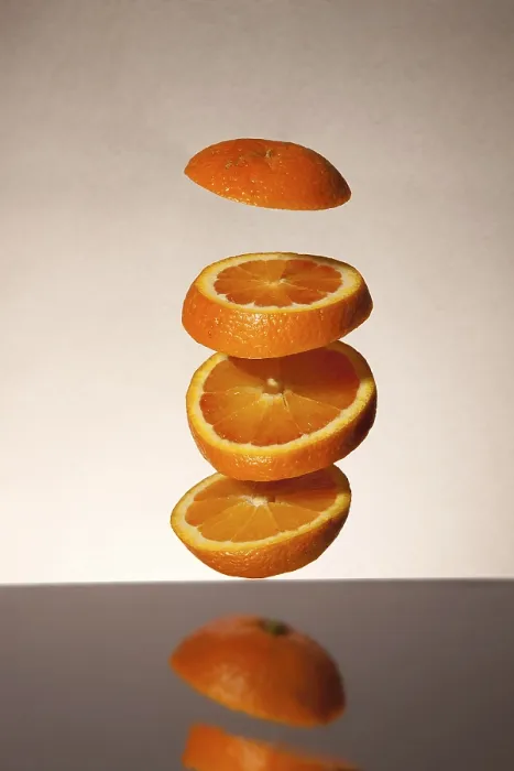 Framed Print : Falling Orange Slices Print Framed Print : Falling Orange Slices Print