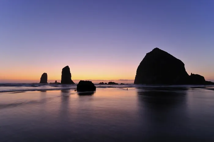 Framed Print : Haystack Rock Print, Cannon Beach, Oregon