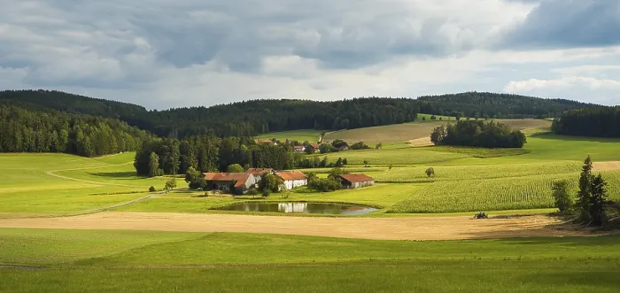 Framed Print : Print of Upper Palatinate Farm Landscape, Bavaria, Germany