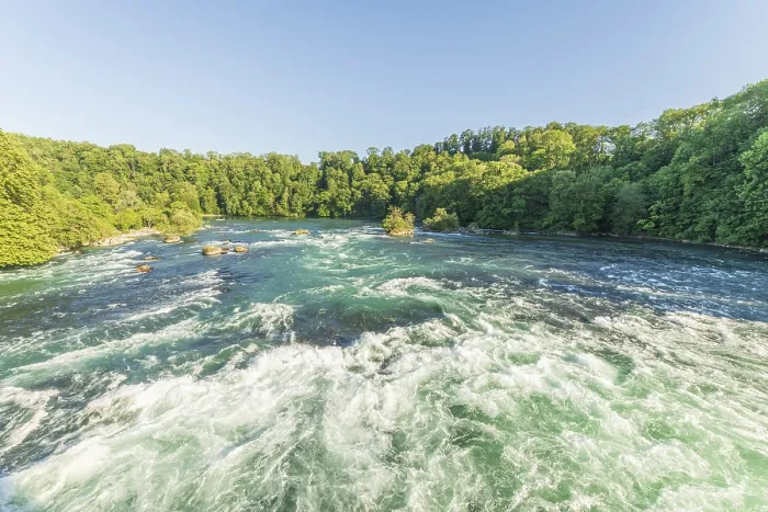 Framed Print : Rhine Falls Spring Print, Switzerland Framed Print : Rhine Falls Spring Print, Switzerland