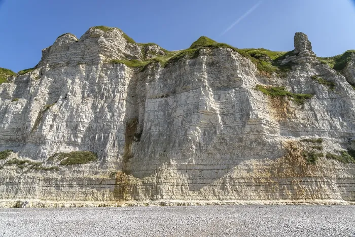 Framed Print : Fecamp Chalk Cliffs Print, Normandy, France Framed Print : Fecamp Chalk Cliffs Print, Normandy, France