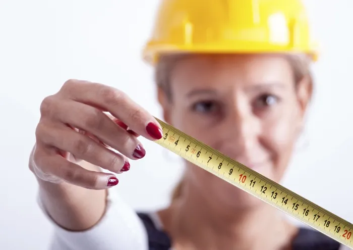 Framed Print : Female Construction Worker Print