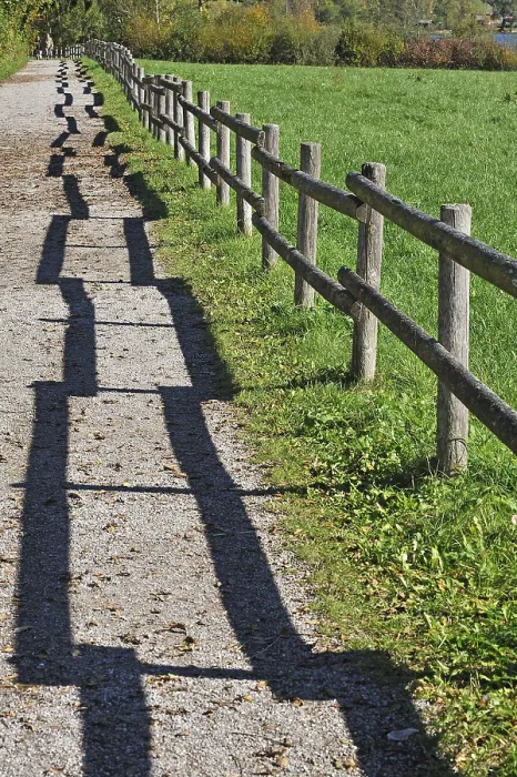 Framed Print : Fence with Shadow Print, Bühl am Alpsee, Germany