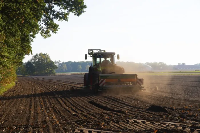 Framed Print : Field Work with Tractor Print Framed Print : Field Work with Tractor Print