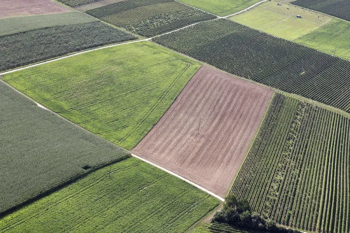 Framed Print : Bird's Eye View Fields Print by imageBROKER Framed Print : Bird's Eye View Fields Print by imageBROKER