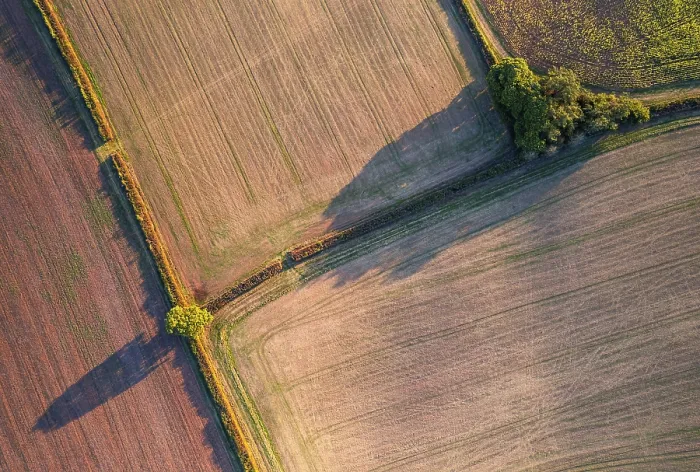 Framed Print : Devon Landscape Print - Top Down View from a Drone Framed Print : Devon Landscape Print - Top Down View from a Drone