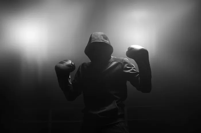 Framed Print : Boxer with Raised Hands Print Framed Print : Boxer with Raised Hands Print