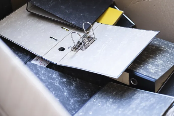 Framed Print : Empty File Folders in a Box Print Framed Print : Empty File Folders in a Box Print