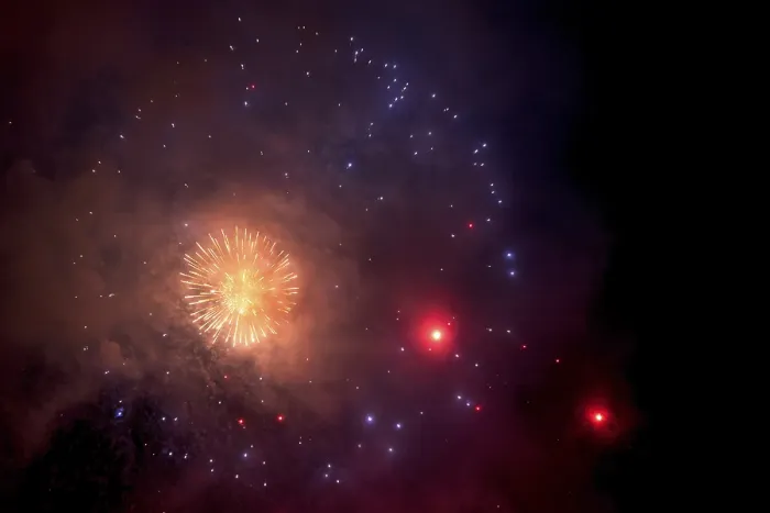 Framed Print : Fireworks Print - Vibrant Night Sky Display Framed Print : Fireworks Print - Vibrant Night Sky Display