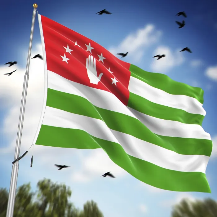 Framed Print : 3D Rendered Print of the Flag of Abkhazia Framed Print : 3D Rendered Print of the Flag of Abkhazia