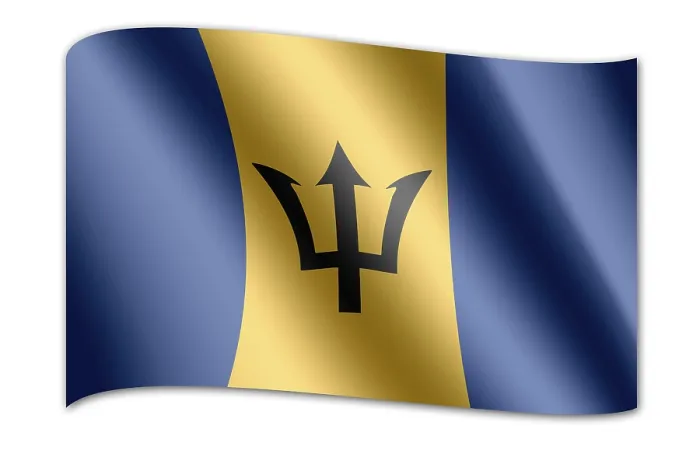 Framed Print : Barbados Flag Print Framed Print : Barbados Flag Print