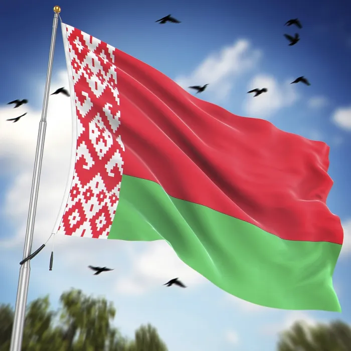 Framed Print : Computer Generated 3D Rendered Flag of Belarus Print