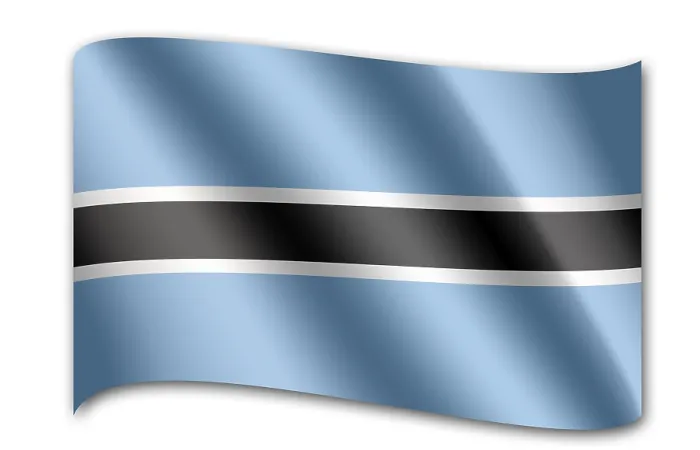 Framed Print : Botswana Flag Print Framed Print : Botswana Flag Print