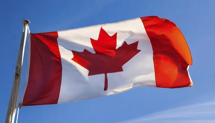 Framed Print : The Flag of Canada Print - Blue Sky Framed Print : The Flag of Canada Print - Blue Sky