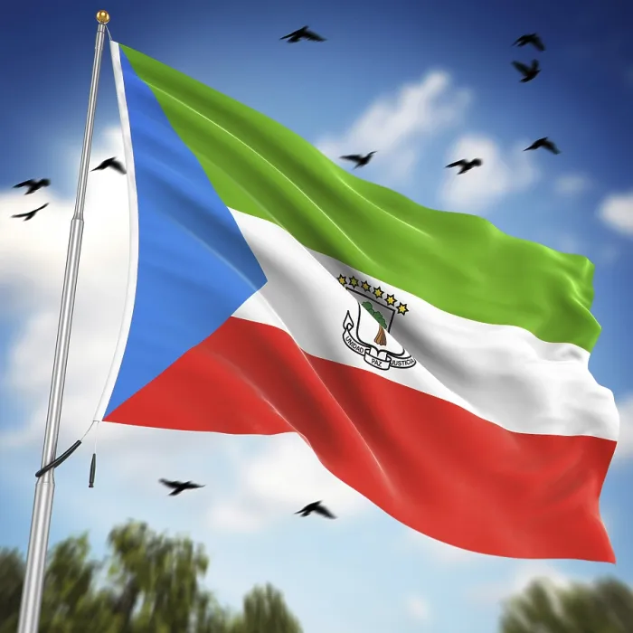 Framed Print : 3D Rendered Print of Equatorial Guinea Flag Framed Print : 3D Rendered Print of Equatorial Guinea Flag