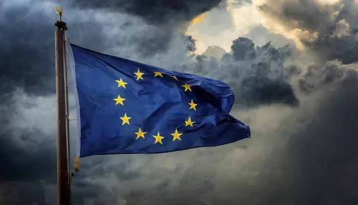 Framed Print : The EU Flag Print - Dark Skies Framed Print : The EU Flag Print - Dark Skies