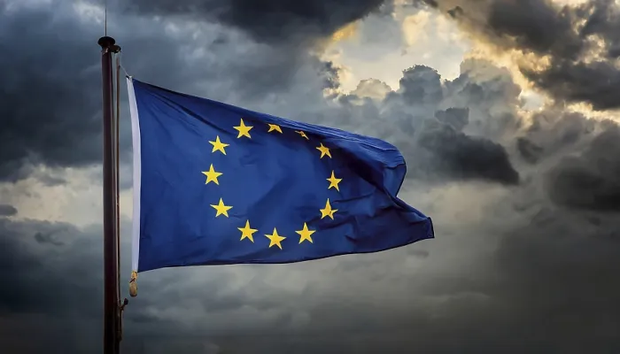 Framed Print : The EU Flag Print - Dark Skies Framed Print : The EU Flag Print - Dark Skies