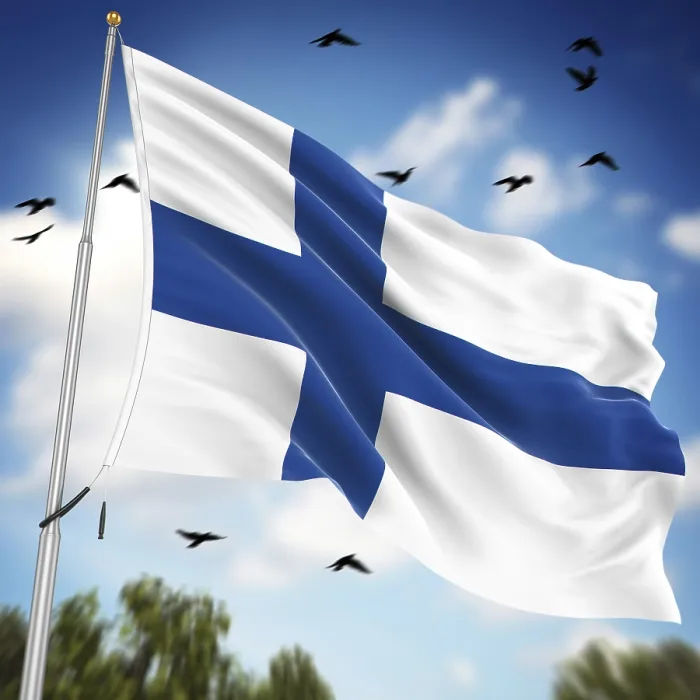 Framed Print : Computer Generated 3D Rendered Flag of Finland Print Framed Print : Computer Generated 3D Rendered Flag of Finland Print