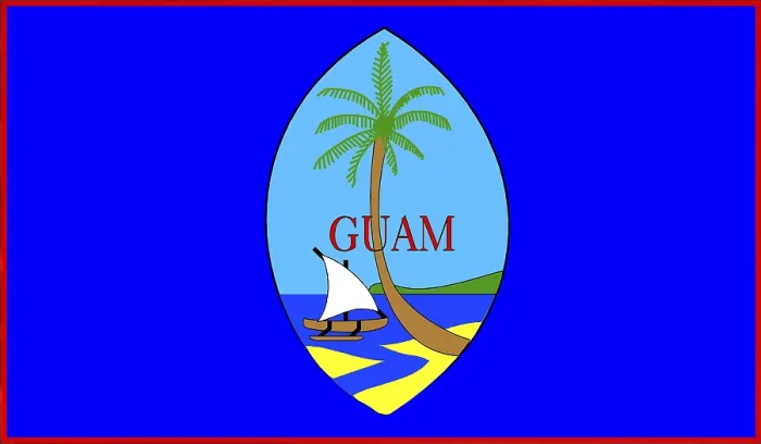 Framed Print : Flag of Guam Print Framed Print : Flag of Guam Print