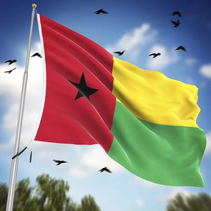 Framed Print : Computer Generated 3D Rendered Flag of Guinea Bissau Print Framed Print : Computer Generated 3D Rendered Flag of Guinea Bissau Print