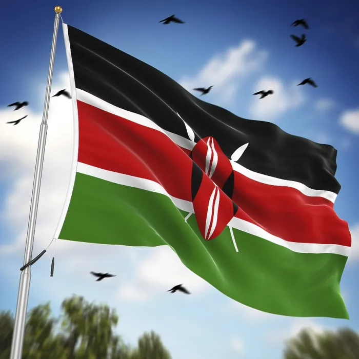 Framed Print : Computer Generated 3D Rendered Flag of Kenya Print Framed Print : Computer Generated 3D Rendered Flag of Kenya Print