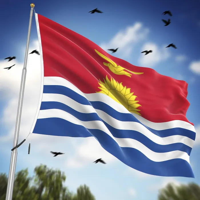 Framed Print : Computer Generated 3D Rendered Flag of Kiribati Print Framed Print : Computer Generated 3D Rendered Flag of Kiribati Print