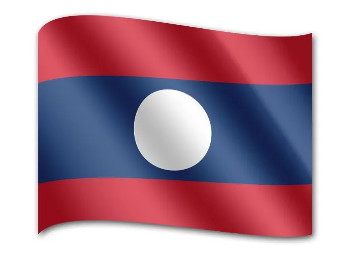 Framed Print : Laos Flag Print Framed Print : Laos Flag Print