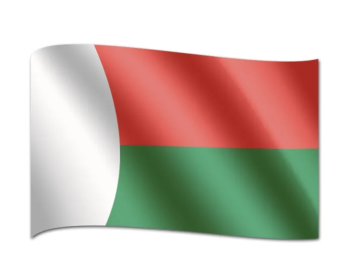Framed Print : Madagascar Flag Print Framed Print : Madagascar Flag Print
