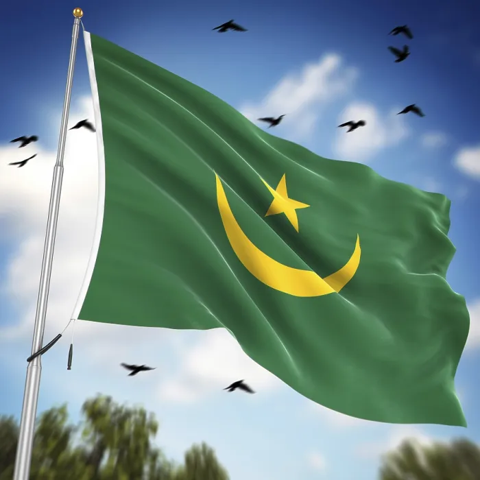 Framed Print : Computer Generated Flag of Mauritania Print Framed Print : Computer Generated Flag of Mauritania Print