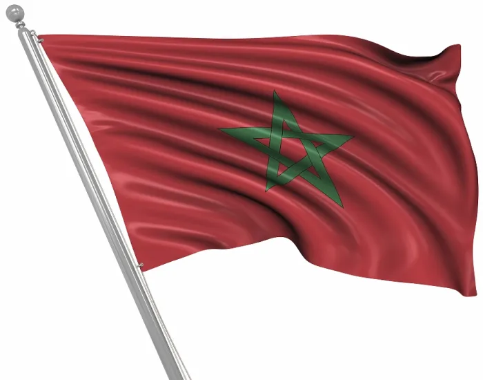 Framed Print : Computer Generated 3D Rendered Print of the Flag of Morocco