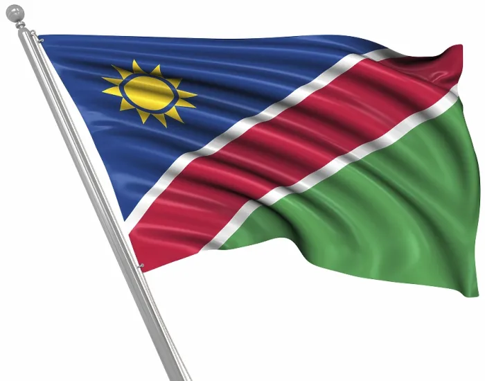 Framed Print : Namibia Flag Print on White Background Framed Print : Namibia Flag Print on White Background