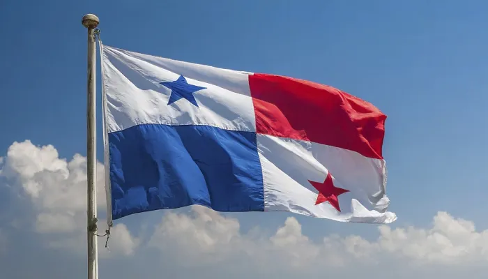 Framed Print : Panama Flag Print: Blue Sky Isolation Framed Print : Panama Flag Print: Blue Sky Isolation