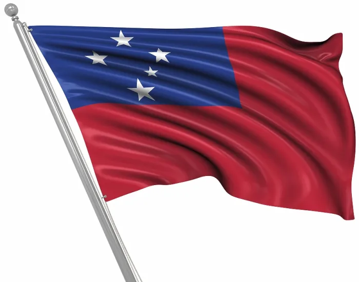 Framed Print : Computer Generated 3D Rendered Flag of Samoa Print Framed Print : Computer Generated 3D Rendered Flag of Samoa Print