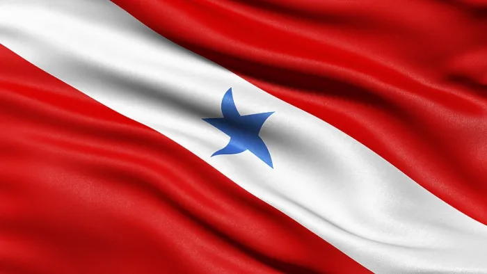 Framed Print : 3D Flag of Pará State Print Framed Print : 3D Flag of Pará State Print
